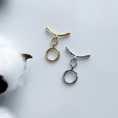 Замок-тогл Круглый с дугой 11х18 мм