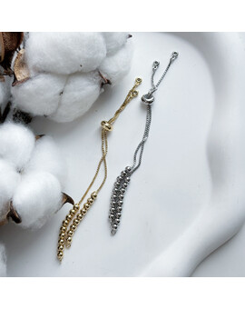 Основа для браслета с кристаллами и бусинами 12 см, изображение 1