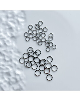 Неразъемные кольца родий, изображение 1