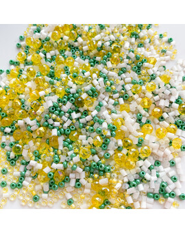 Бисер MIX жёлто-зеленый Сочный лимон (5 гр.), изображение 1