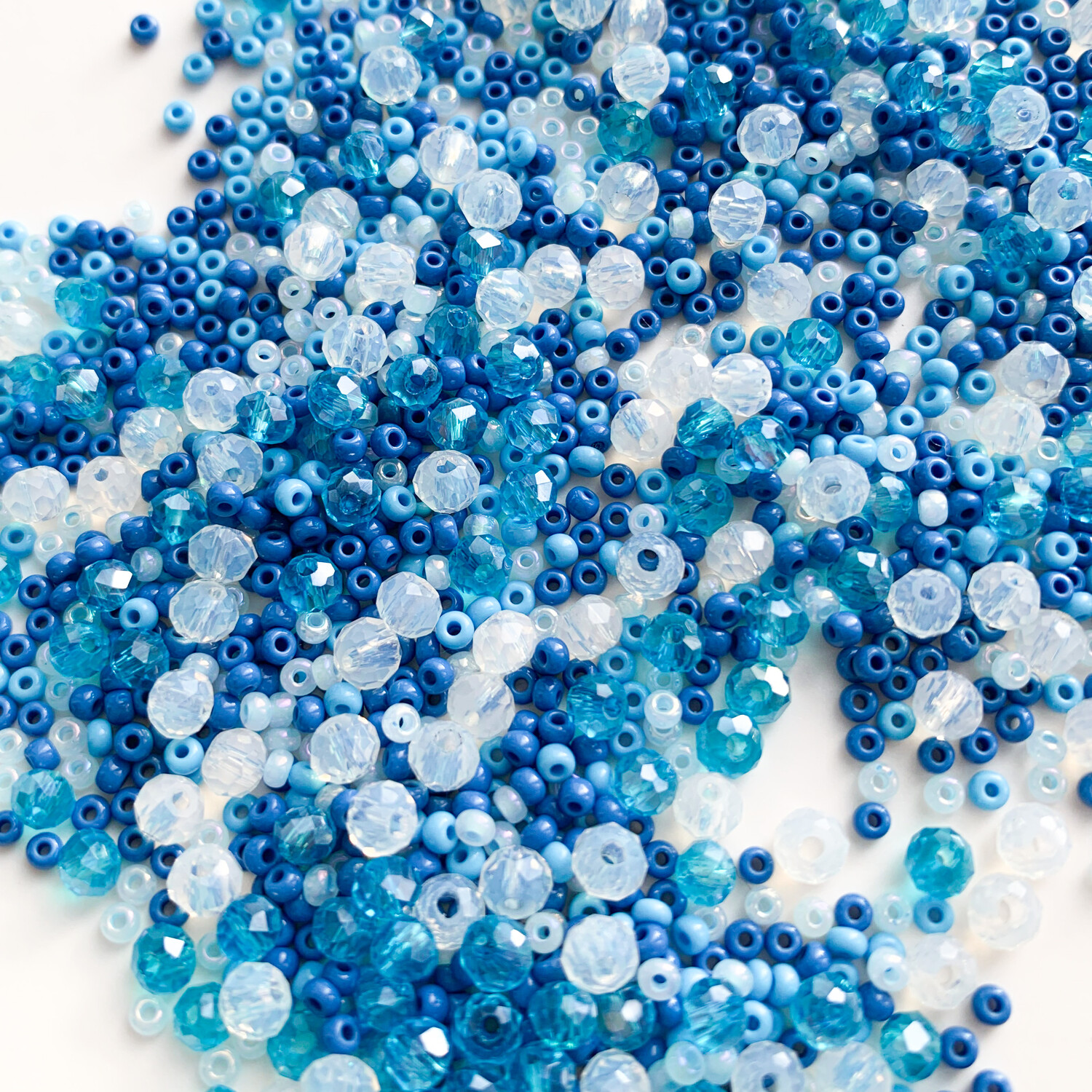 Бисер MIX сине-голубой Небесный (5 гр.)