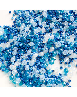 Бисер MIX сине-голубой Небесный (5 гр.), изображение 1