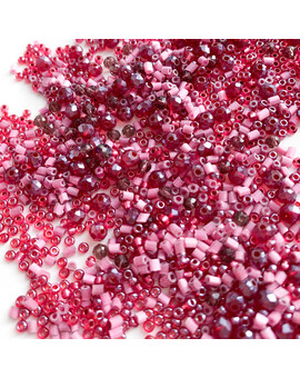 Бисер MIX малиновый Сочная ягода (5 гр.), изображение 1