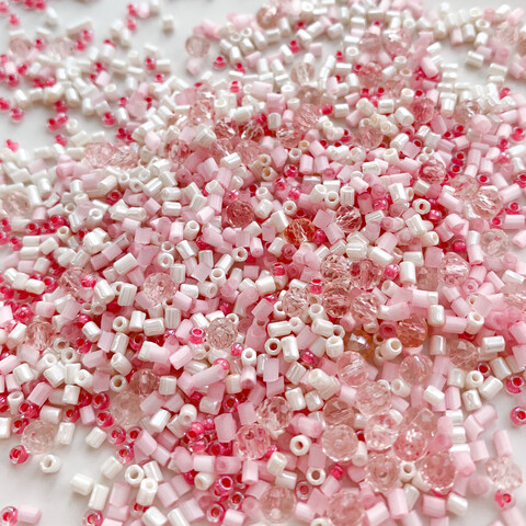 Бисер MIX бело-розовый Нежность (5 гр.)