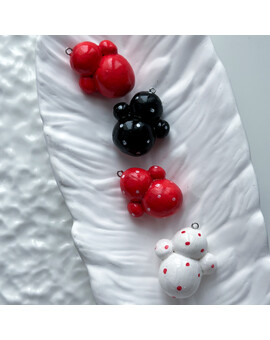 Подвеска Неваляшка 30х30 мм глина, изображение 1