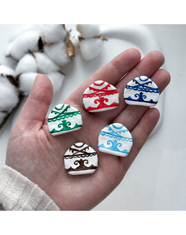 Бусина Юрта 25х30 мм глина, изображение 1