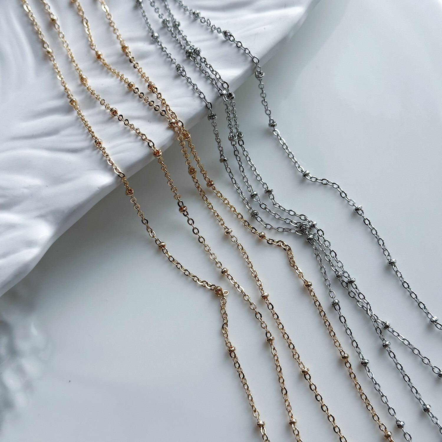 Цепь с маленьким шариком 1,2 мм (10 см.)