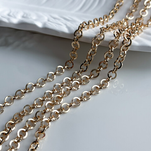 Цепь круглая гладкая 6 мм (10 см.)