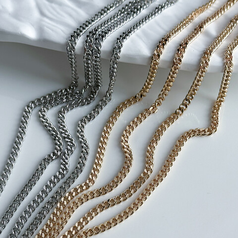 Цепь с панцирным плетением 3 мм (10 см.)