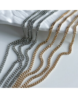 Цепь с панцирным плетением 3 мм (10 см.), изображение 1