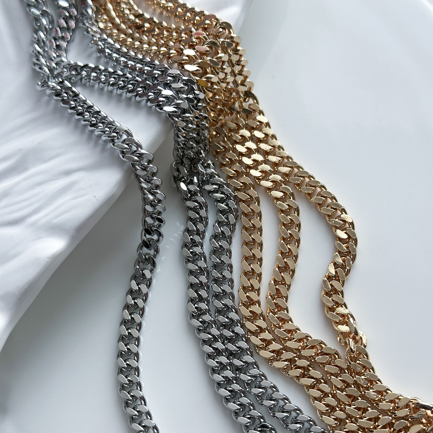 Цепь с панцирным плетением 5 мм (10 см.)