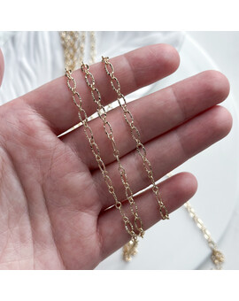 Цепь овальная рельефная 3,5 мм (10 см.), изображение 2