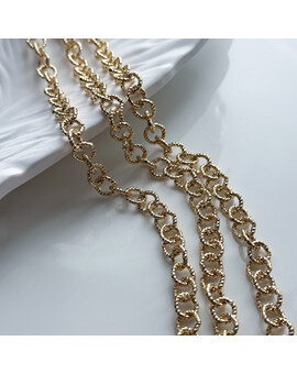 Цепь круглая рельефная 8 мм (10 см.), изображение 1