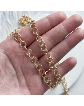 Цепь круглая рельефная 8 мм (10 см.), изображение 2