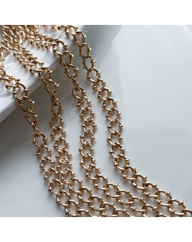 Цепь Q-плетение 8 мм (10 см.), изображение 1