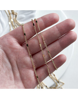 Цепь с плоским сердцем 1,5 мм (10 см.), изображение 2