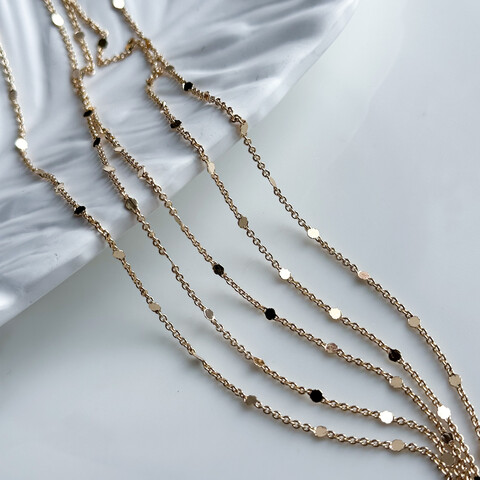 Цепь с плоским кругом 1,5 мм (10 см.)