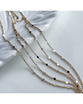 Цепь с плоским кругом 1,5 мм (10 см.), изображение 1