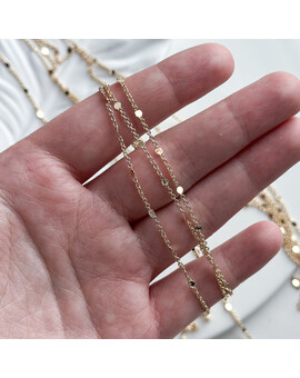 Цепь с плоским кругом 1,5 мм (10 см.), изображение 2