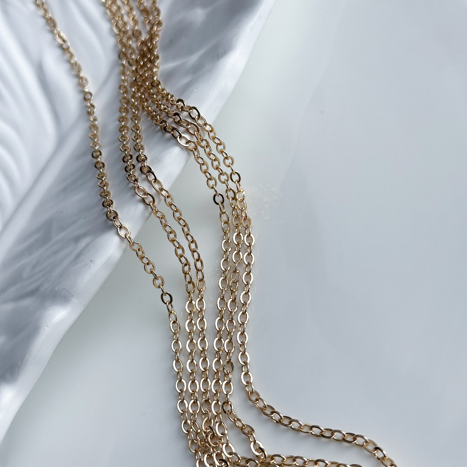 Цепь с плоскими звеньями 2,5 мм (10 см.)