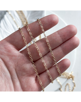 Цепь с плоскими звеньями 2,5 мм (10 см.), изображение 2