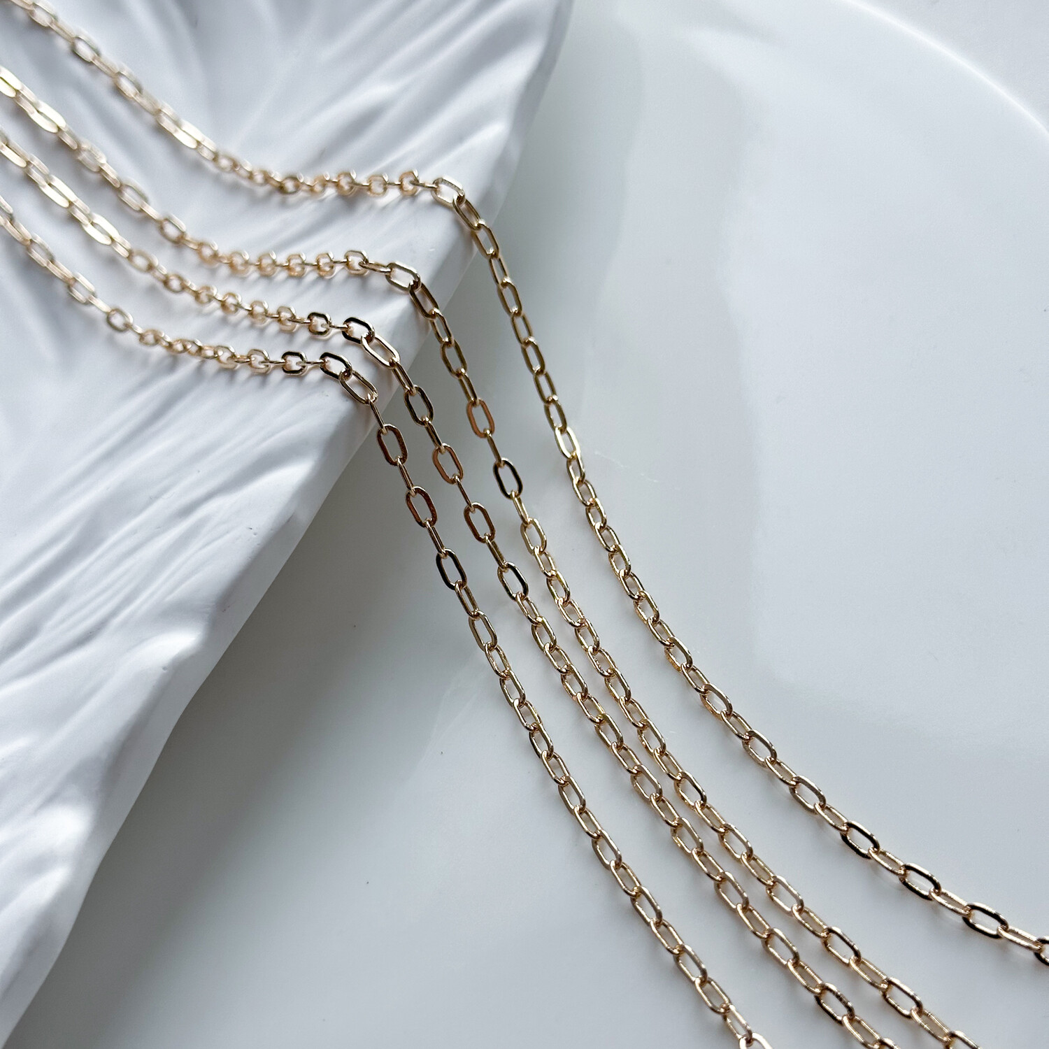 Цепь с овальными звеньями 2,2 мм (10 см.)