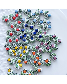 Бусины Тюльпан керамика 14х16 мм, изображение 1