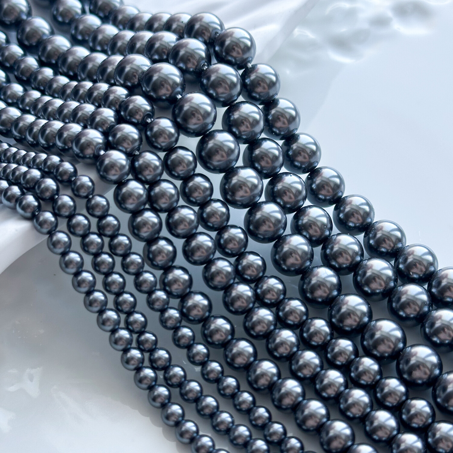 Жемчуг Майорка темно-серый