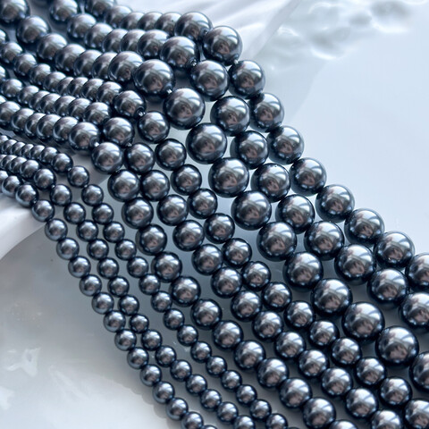 Жемчуг Майорка темно-серый