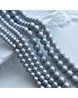 Жемчуг Майорка серый матовый фактурный, изображение 1
