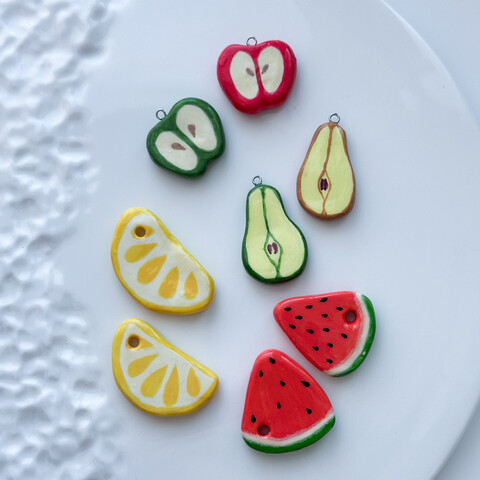 Подвеска Сочные фрукты глина