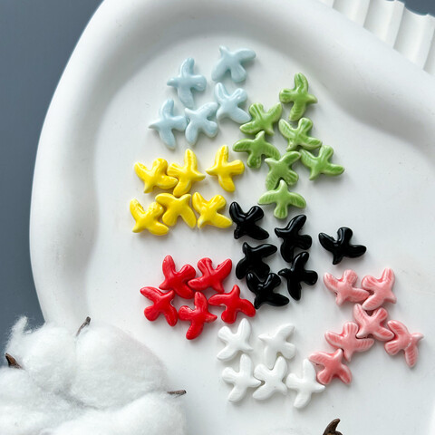 Бусина Голубь мини керамика 14х17 мм