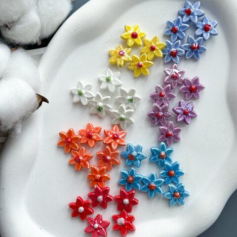 Бусина Цветок 16х17 мм керамика