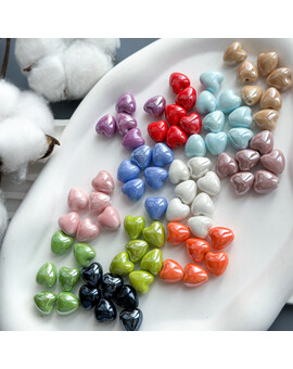 Бусины Сердце 12х13 мм керамика, изображение 1