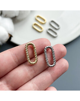 Карабин Овальный фактурный 11х22 мм, изображение 2