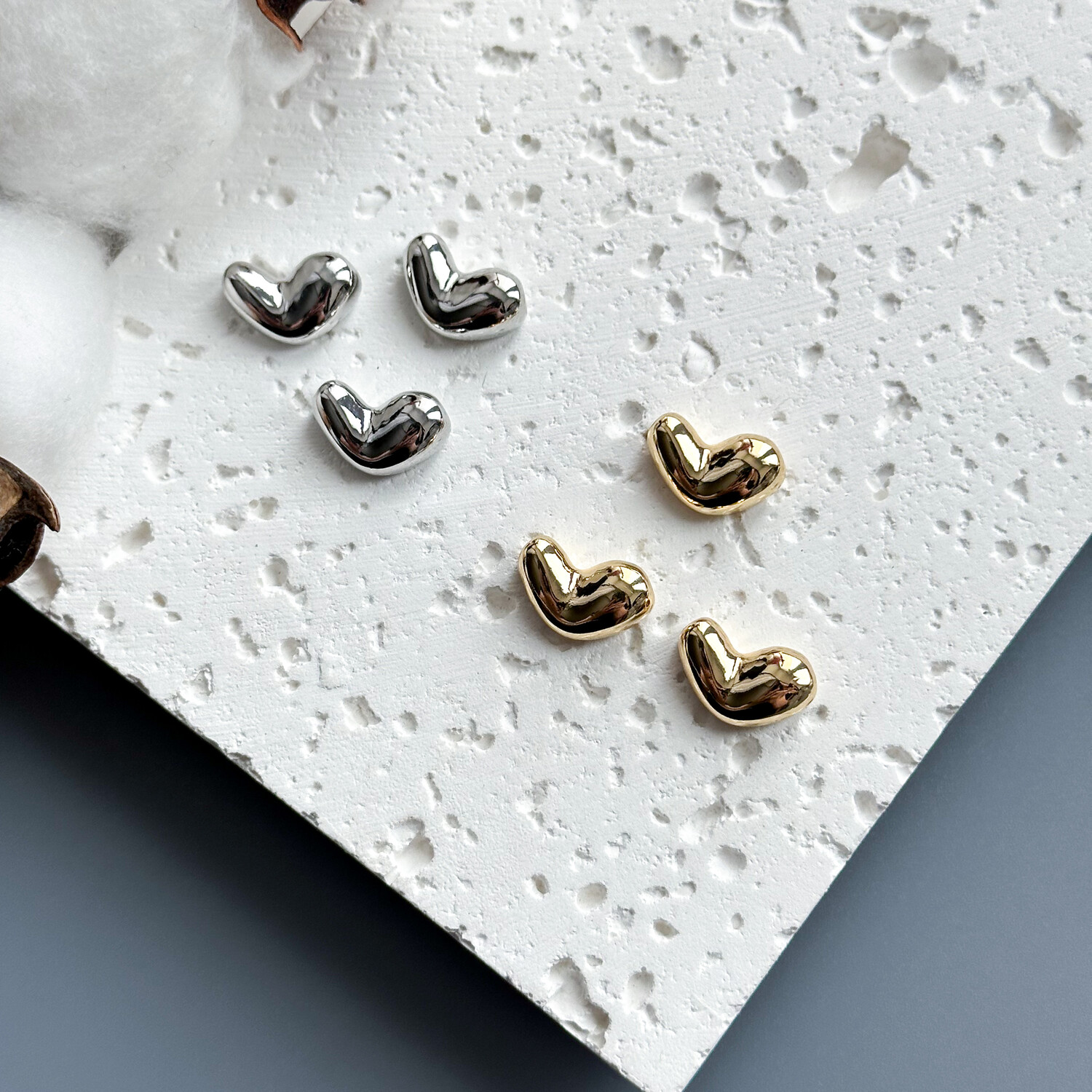 Разделительная бусина Сердце 9х15 мм