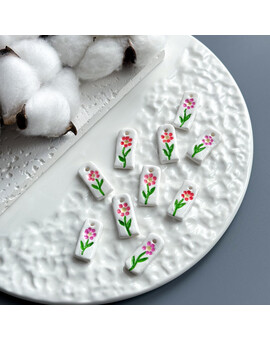 Подвеска Цветок 11х20 мм, изображение 1