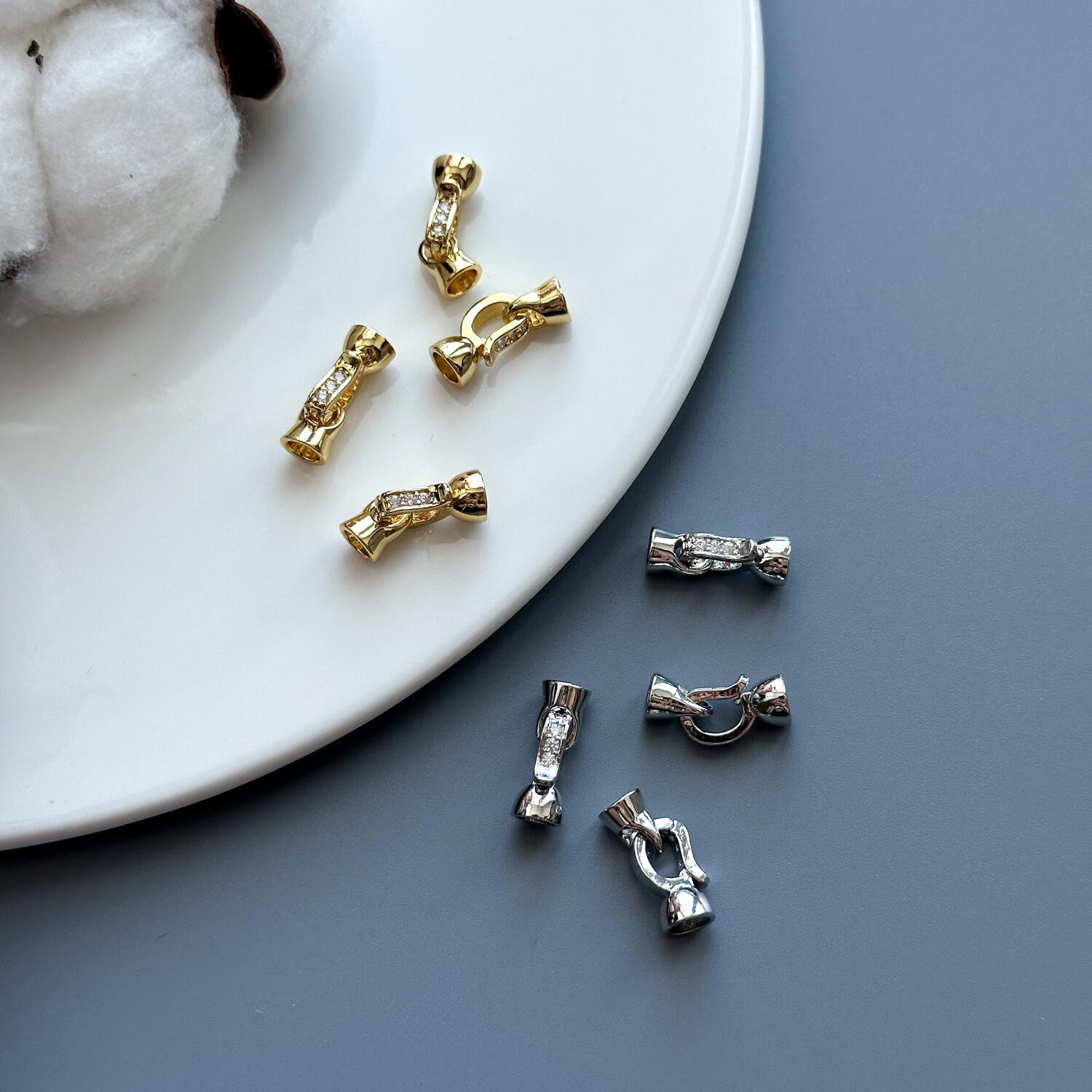 Карабин-бейл с концевиками с красталлами 7х20 мм