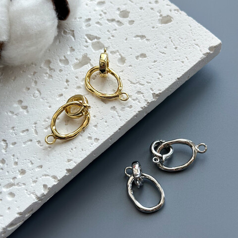 Замок с бейлом овальный 25х15 мм