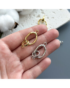 Замок с бейлом овальный 25х15 мм, изображение 2