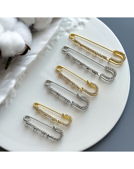 Булавка со стразами и петлями, изображение 1