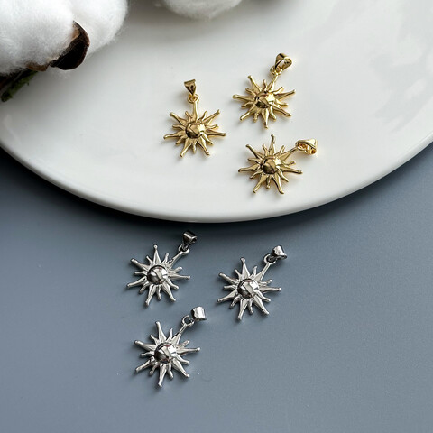 Подвеска Солнце 19х22 мм