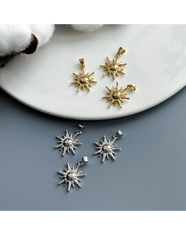 Подвеска Солнце 19х22 мм, изображение 1