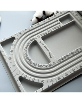 Планшет для сборки украшений 32х24 см серый пластик/бархат, изображение 2