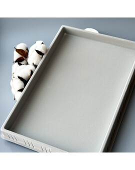 Лоток для хранения 36,5х26 см серый пластик/бархат, изображение 1