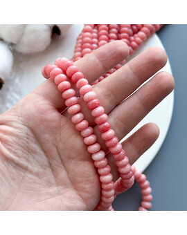 Бусины MIX плоские стекло 5х8 мм красный, изображение 2