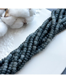 Бусины MIX плоские стекло 5х8 мм серый полупрозрачный, изображение 1