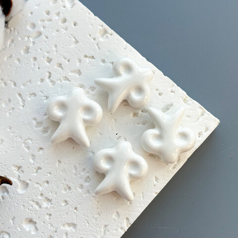 Бусина Этно керамика 23х24 мм белый