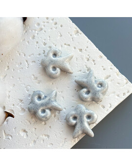 Бусина Этно керамика 23х24 мм серый, изображение 1