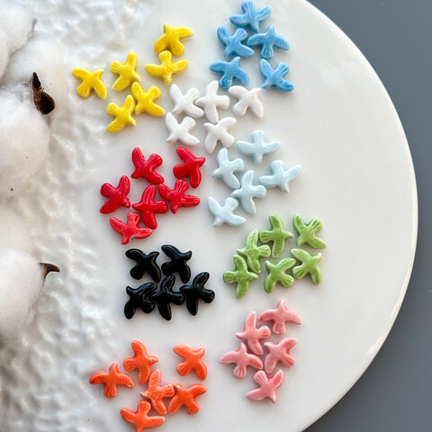 Бусина Голубь мини керамика 14х17 мм